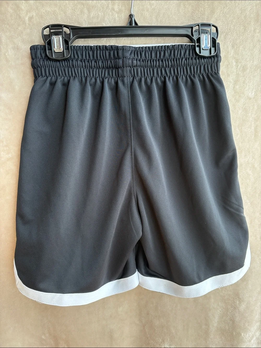 Nike Black Boys Athletic Shorts with White Accent